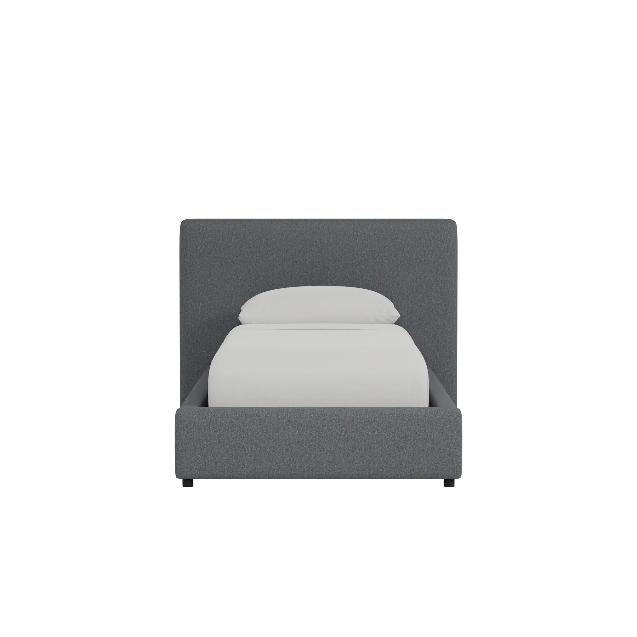 Grayton Delray Dark Gray 44" Upholstered Platform Bed Grayton Delray Dark Gray 44" Upholstered Platform Bed