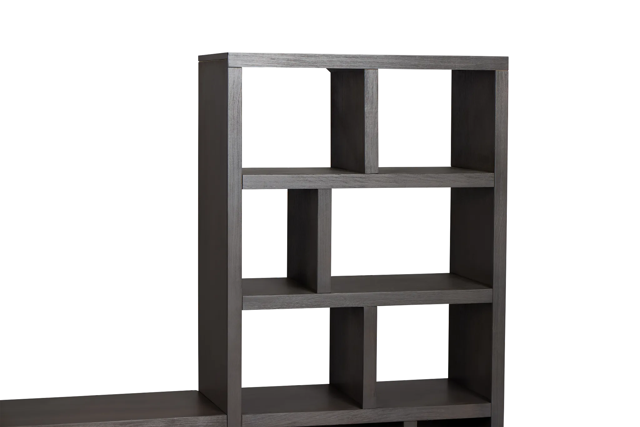 Richmond Gray 80" Open Pier Entertainment Wall With Fireplace