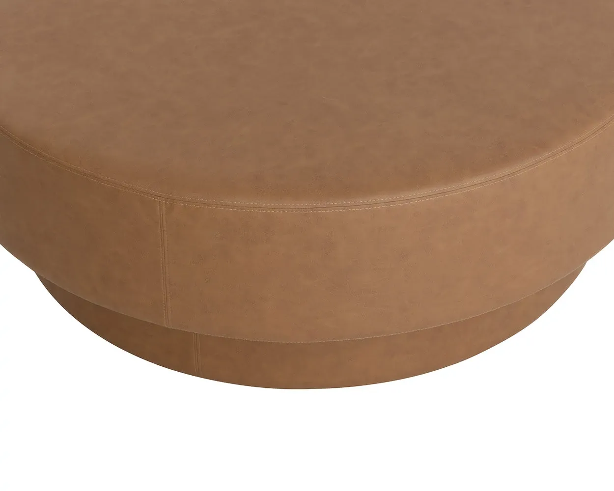 Arin Brown Lthr/vinyl Ottoman