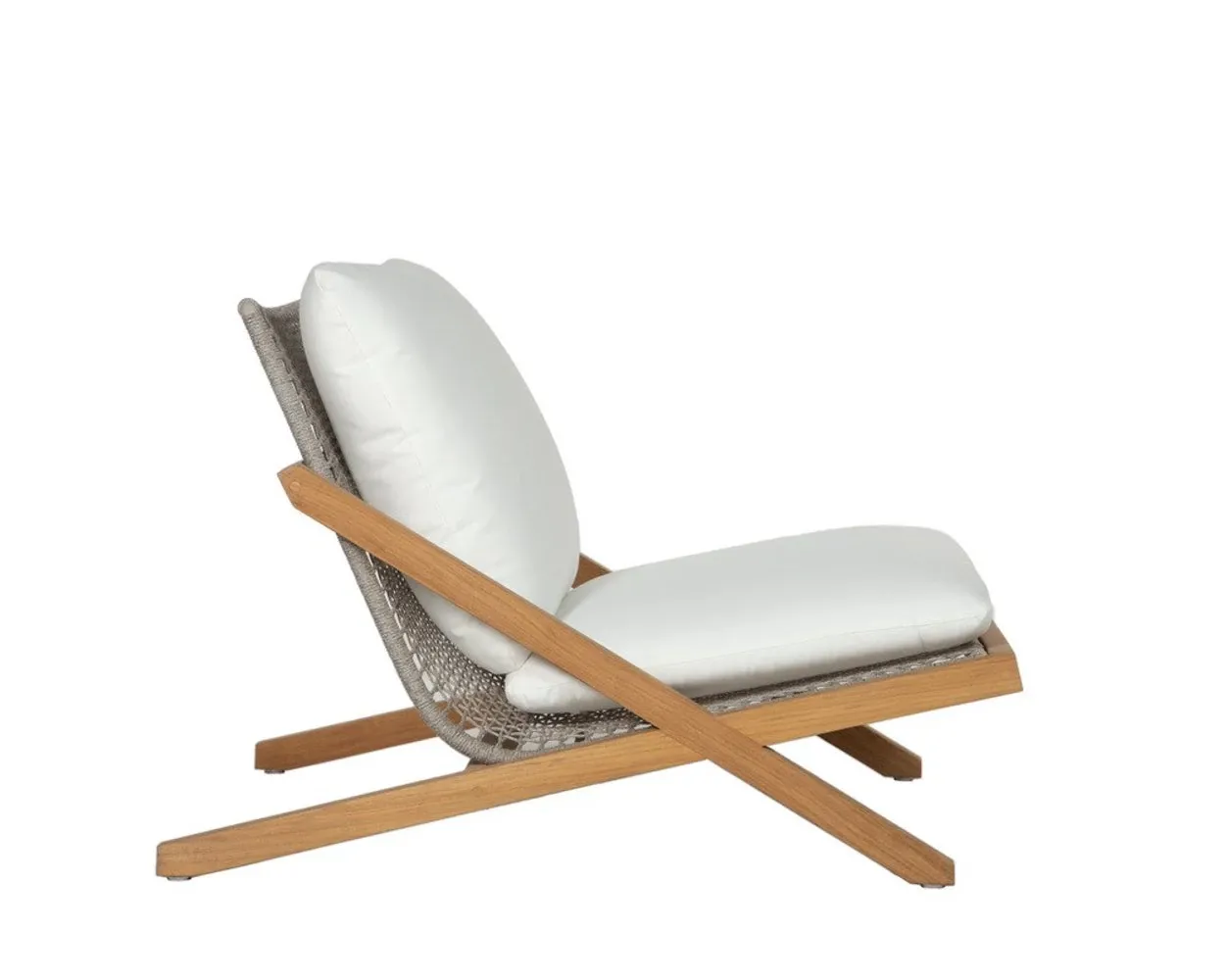 Logan Light Tone Accent Chair With White Cushion