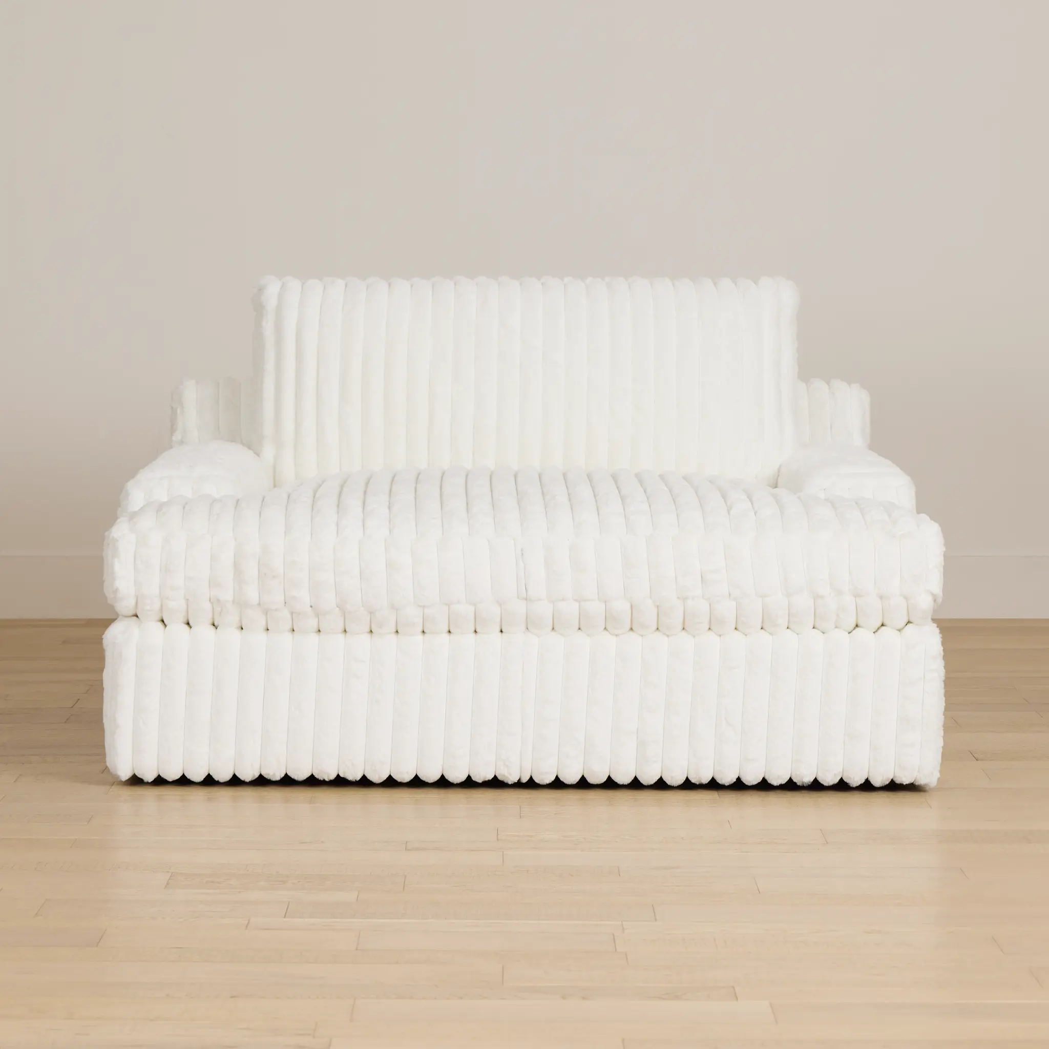 Teddy White Fabric Chaise Teddy White Fabric Chaise