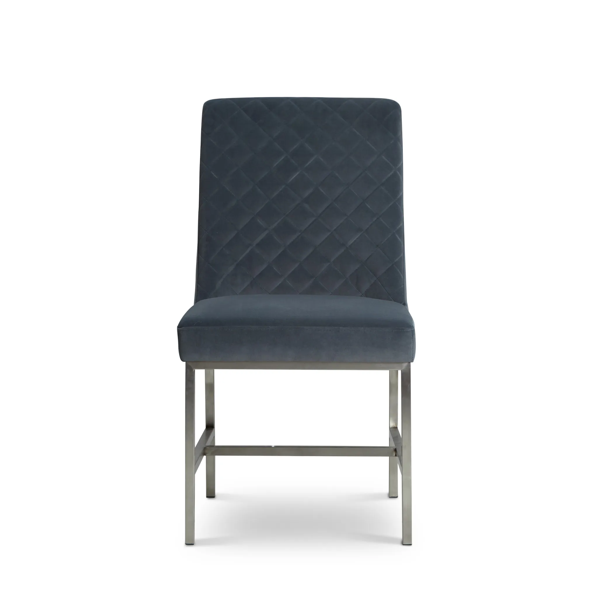 Caspia Light Gray Velvet Upholstered Side Chair