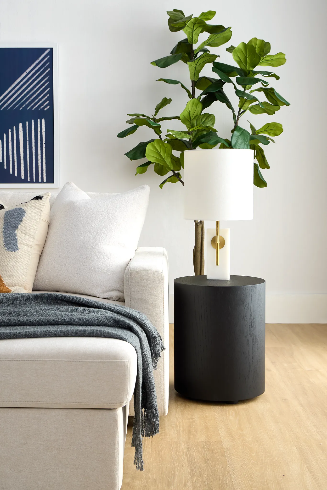 Lexie Dark Tone Round End Table