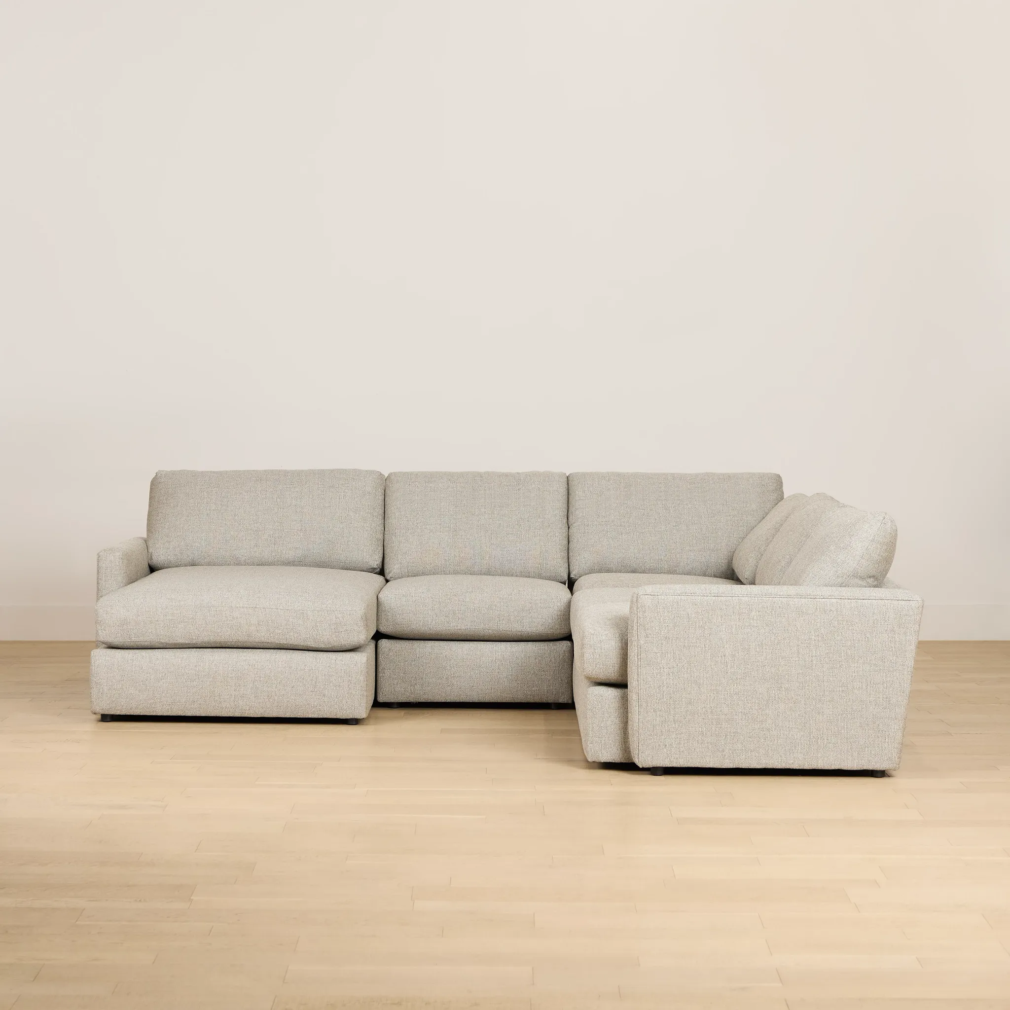 Maxwell Dark Gray Fabric Medium Left Chaise Sectional