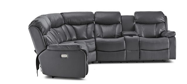 Dustin Gray Micro Right Console Love Reclining Sectional