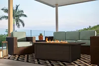 Fina Dark Tone Rect Fire Pit