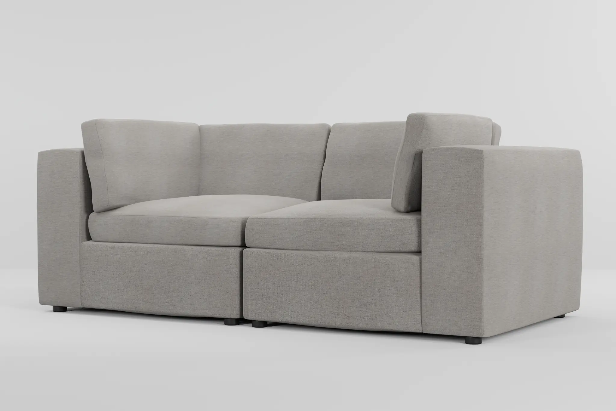 Destin Maguire Pewter Fabric 2-piece Modular Sofa Destin Maguire Pewter Fabric 2-piece Modular Sofa