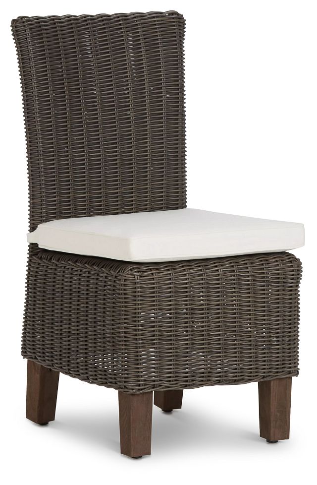 Canyon Gray White Woven Side Chair