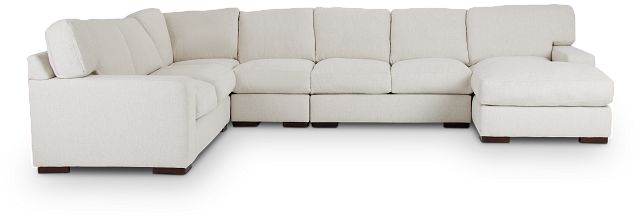 Veronica White Down Large Right Chaise Sectional (4)