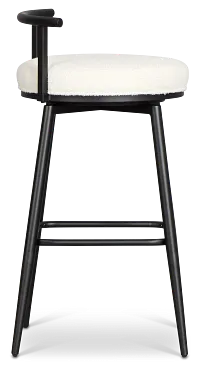 Osaka Black Fabric Adjustable Upholstered Swivel Barstool