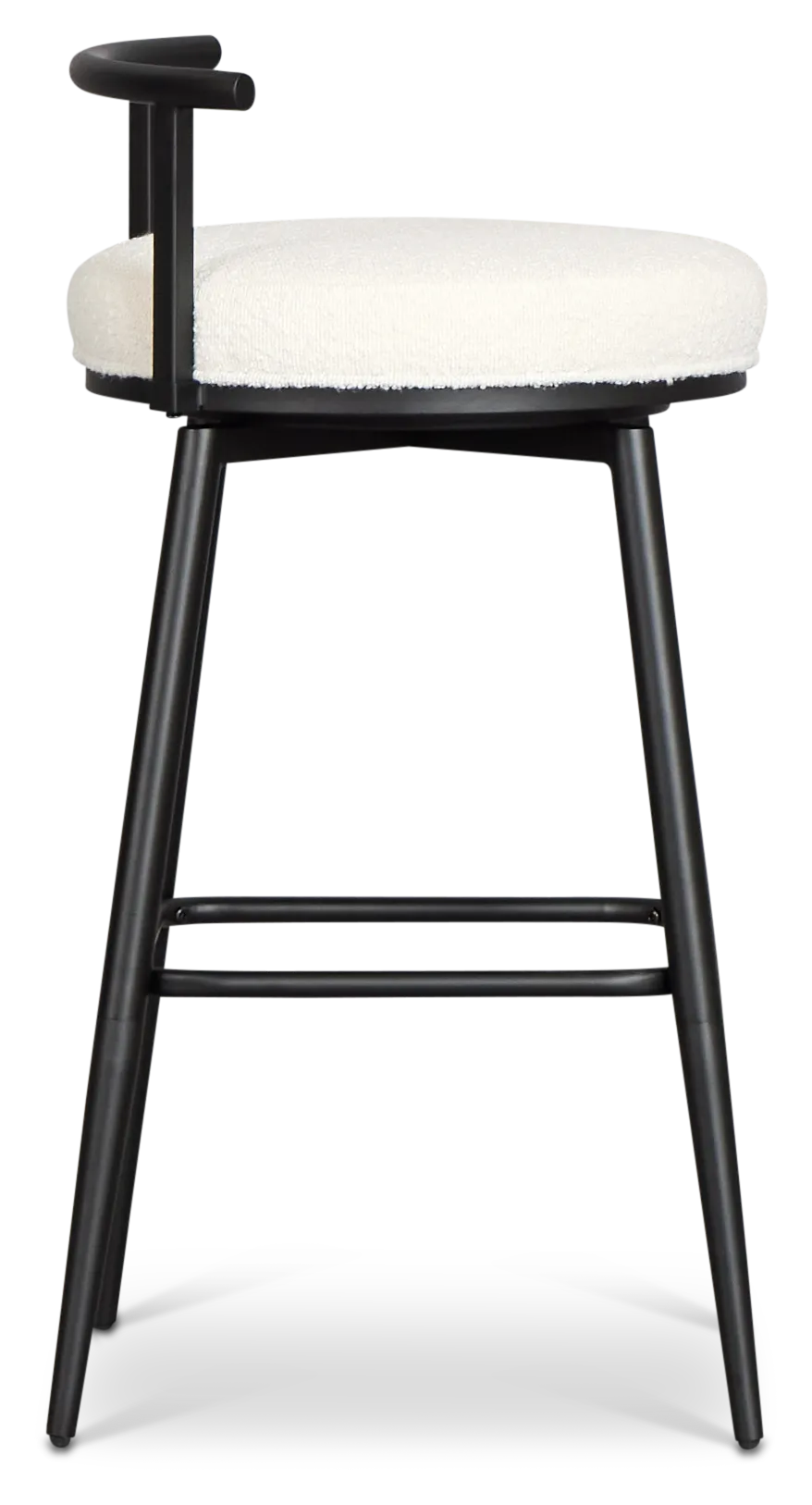 Osaka Black Fabric Adjustable Upholstered Swivel Barstool