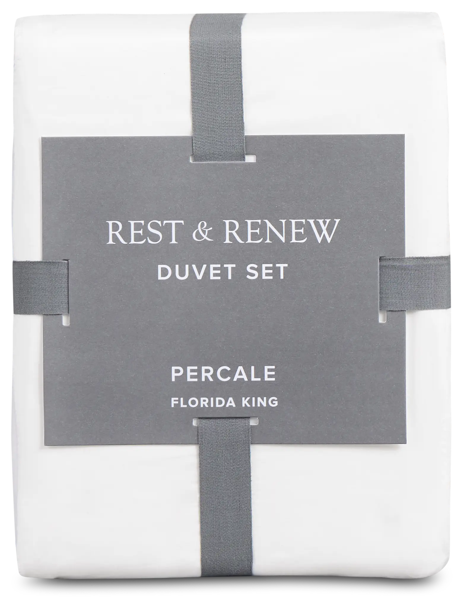 Rest & Renew Percale Cotton White 200 Thread Duvet Set Rest & Renew Percale Cotton White 200 Thread Duvet Set