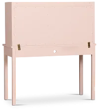 Charleston Pink 1-drawer Desk & Hutch