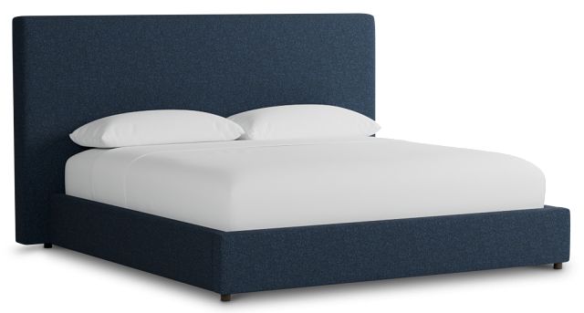 Grayton Elite Dark Blue 54" Upholstered Platform Bed
