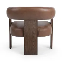 Angel Brown Leather Accent Chair
