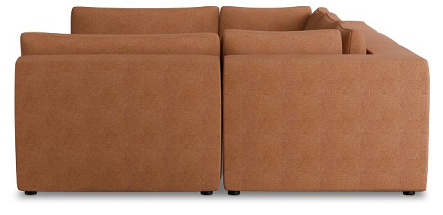 Destin Sutton Orange Fabric 6-piece Pit Sectional