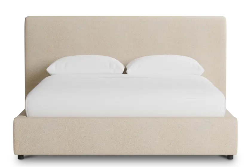 Grayton Sutton Beige 44" Upholstered Platform Bed Grayton Sutton Beige 44" Upholstered Platform Bed