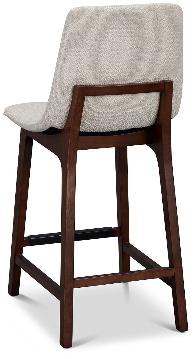 Hamilton Light Beige Fabric 24" Upholstered Barstool