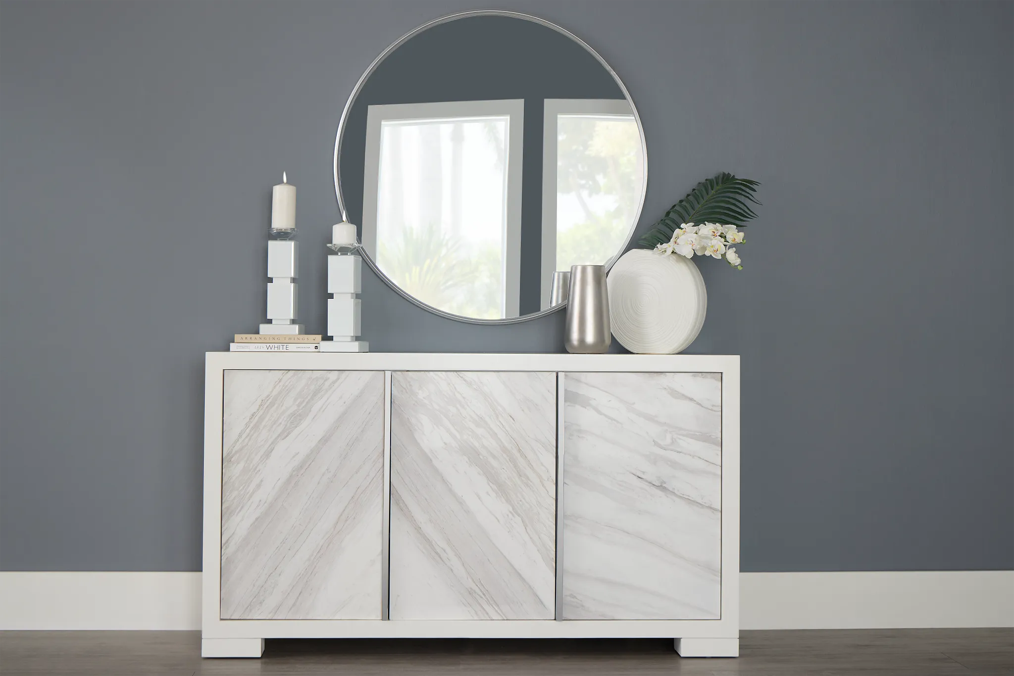 Ocean Drive White Marble Buffet