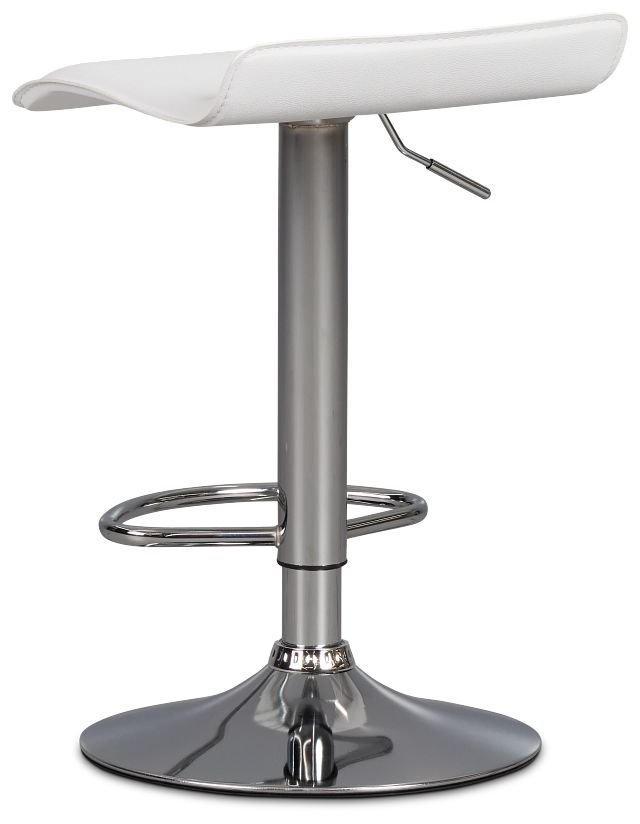 Colton White Adjustable Stool