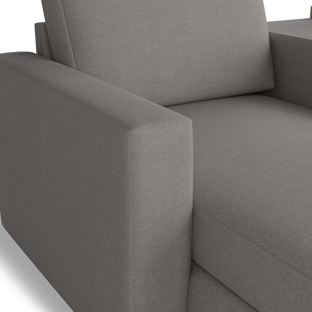 Citymod Light Gray Fabric 6-piece Home Theater With Media Consoles