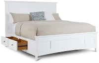 Heron Cove White Panel Storage Bed