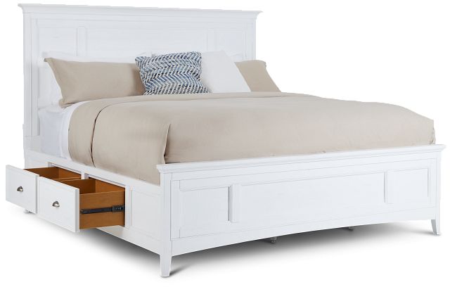 Heron Cove White Panel Storage Bed