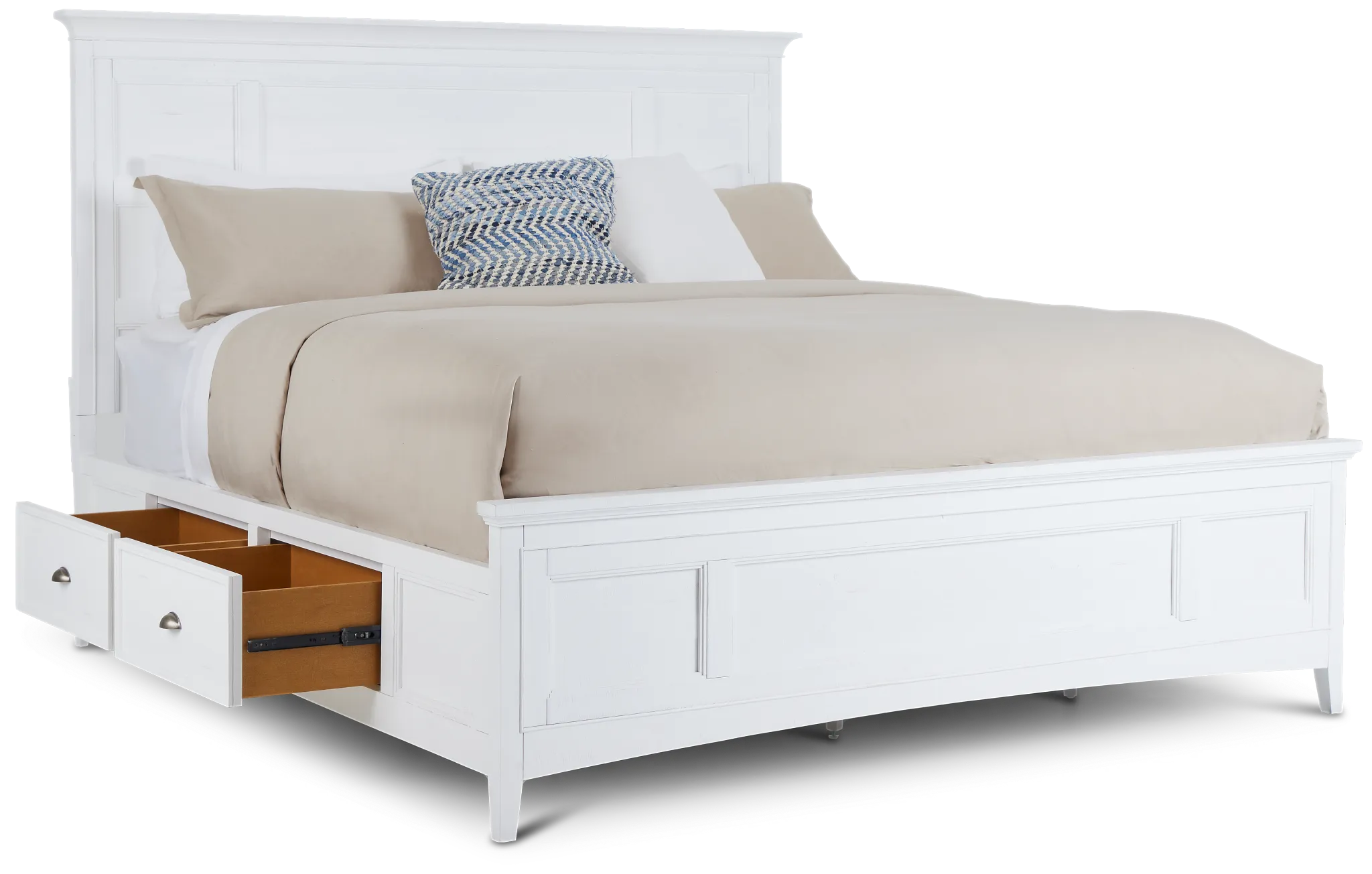 Heron Cove White Panel Storage Bed