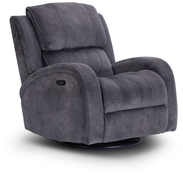 Jack Gray Micro Power Swivel Glider Recliner