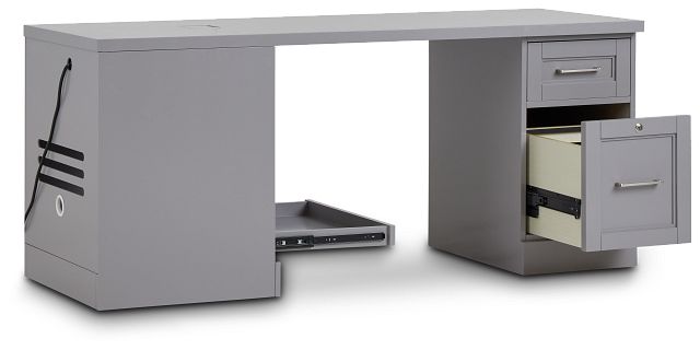 Newport Gray Peninsula Desk