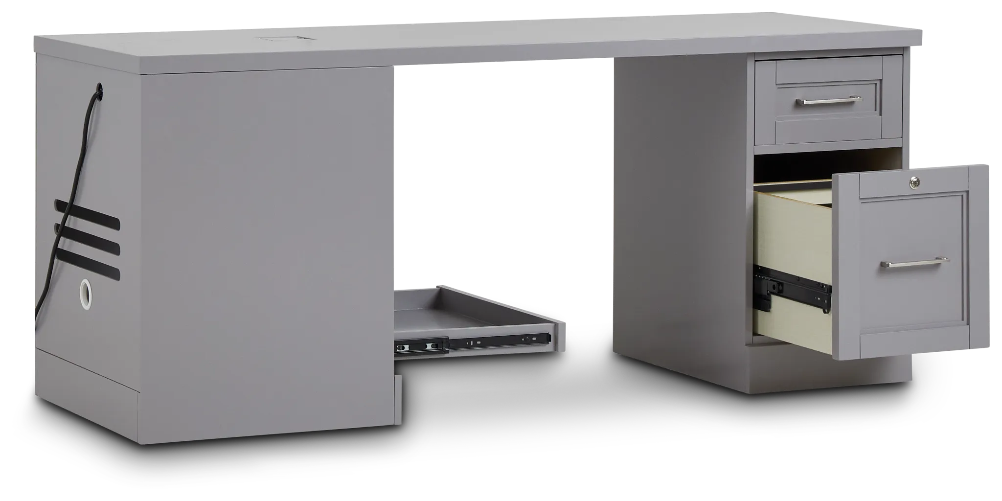 Newport Gray Peninsula Desk