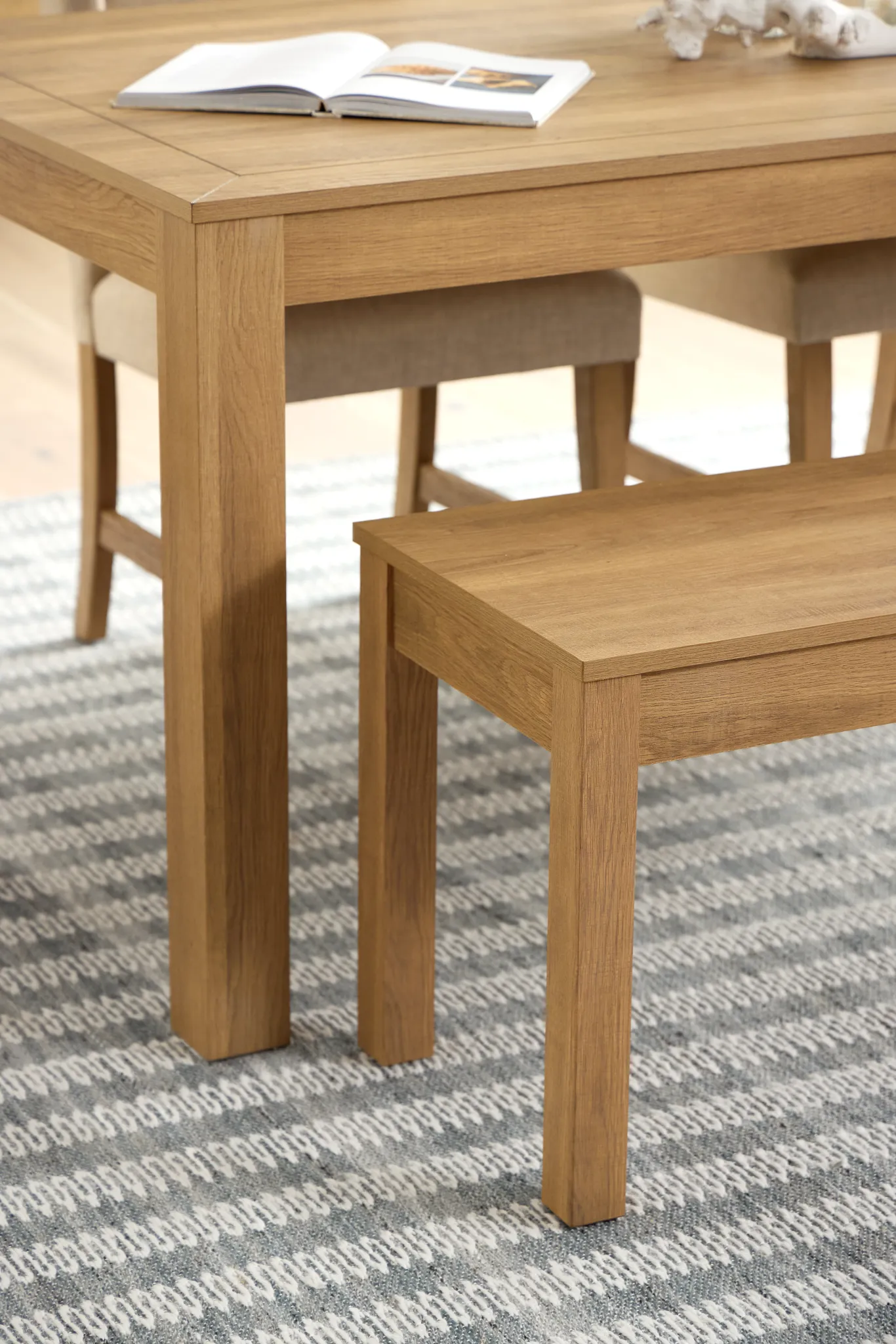 Delray Light Tone Dining Bench