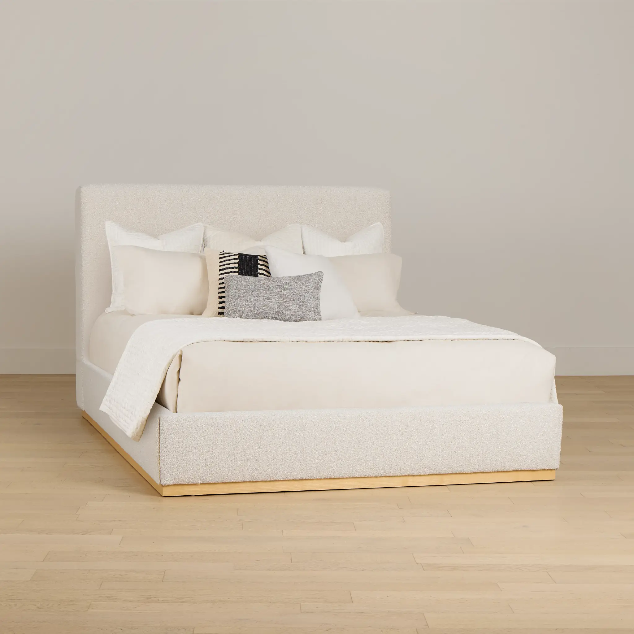 Calabasas Beige Uph Panel Bed Calabasas Beige Uph Panel Bed