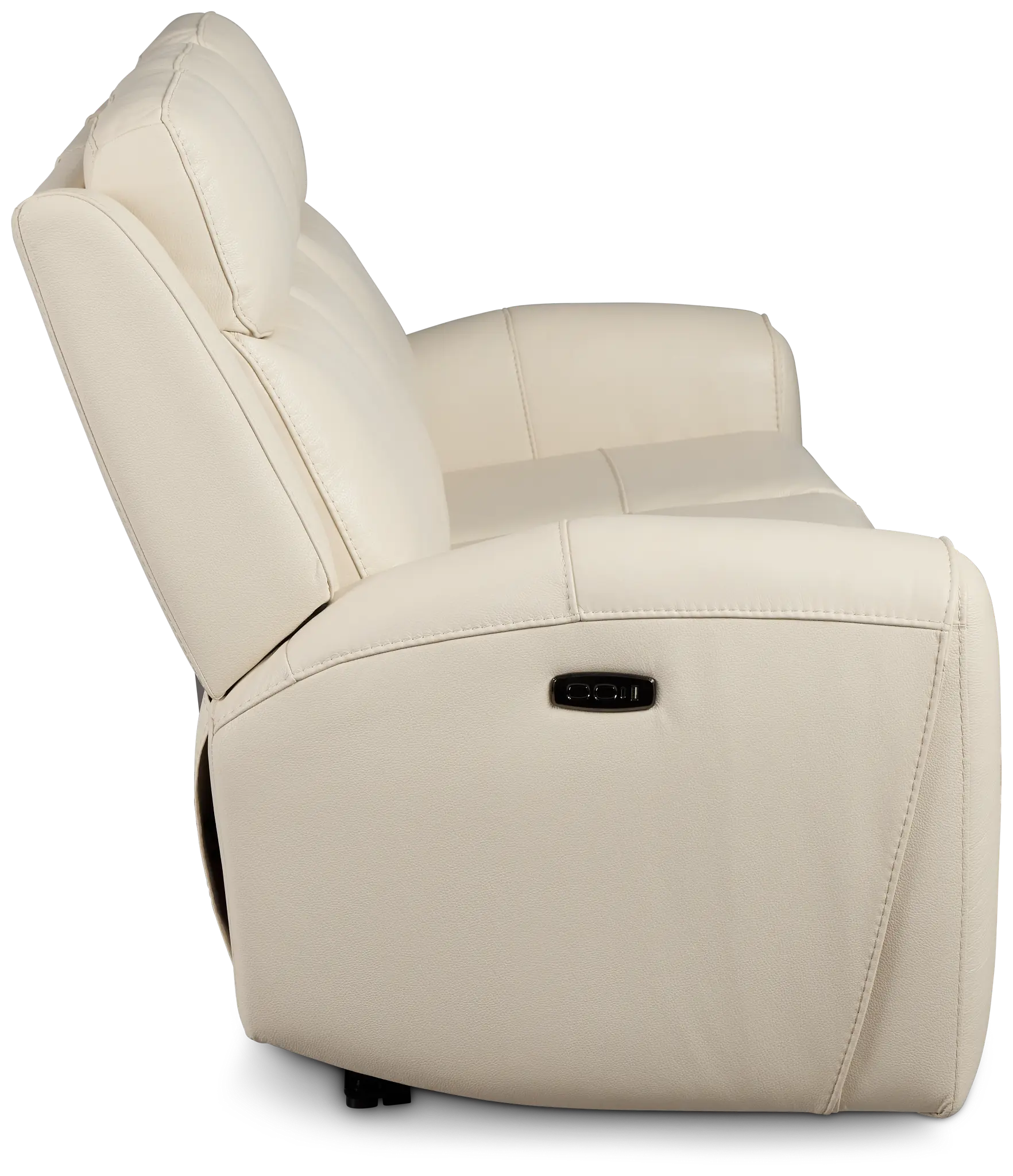 Walker Ivory Lthr/vinyl Power Reclining Sofa W/ Power Headrest Walker Ivory Lthr/vinyl Power Reclining Sofa W/ Power Headrest