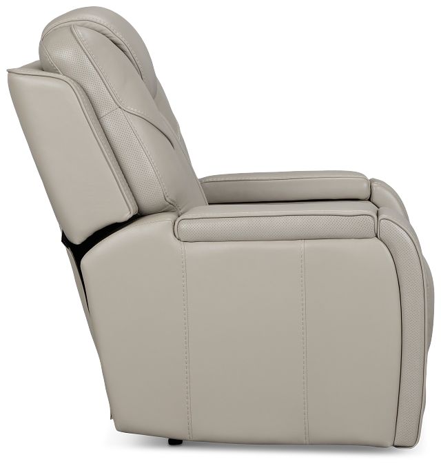 Eclipse Light Gray Lthr/vinyl Power Recliner