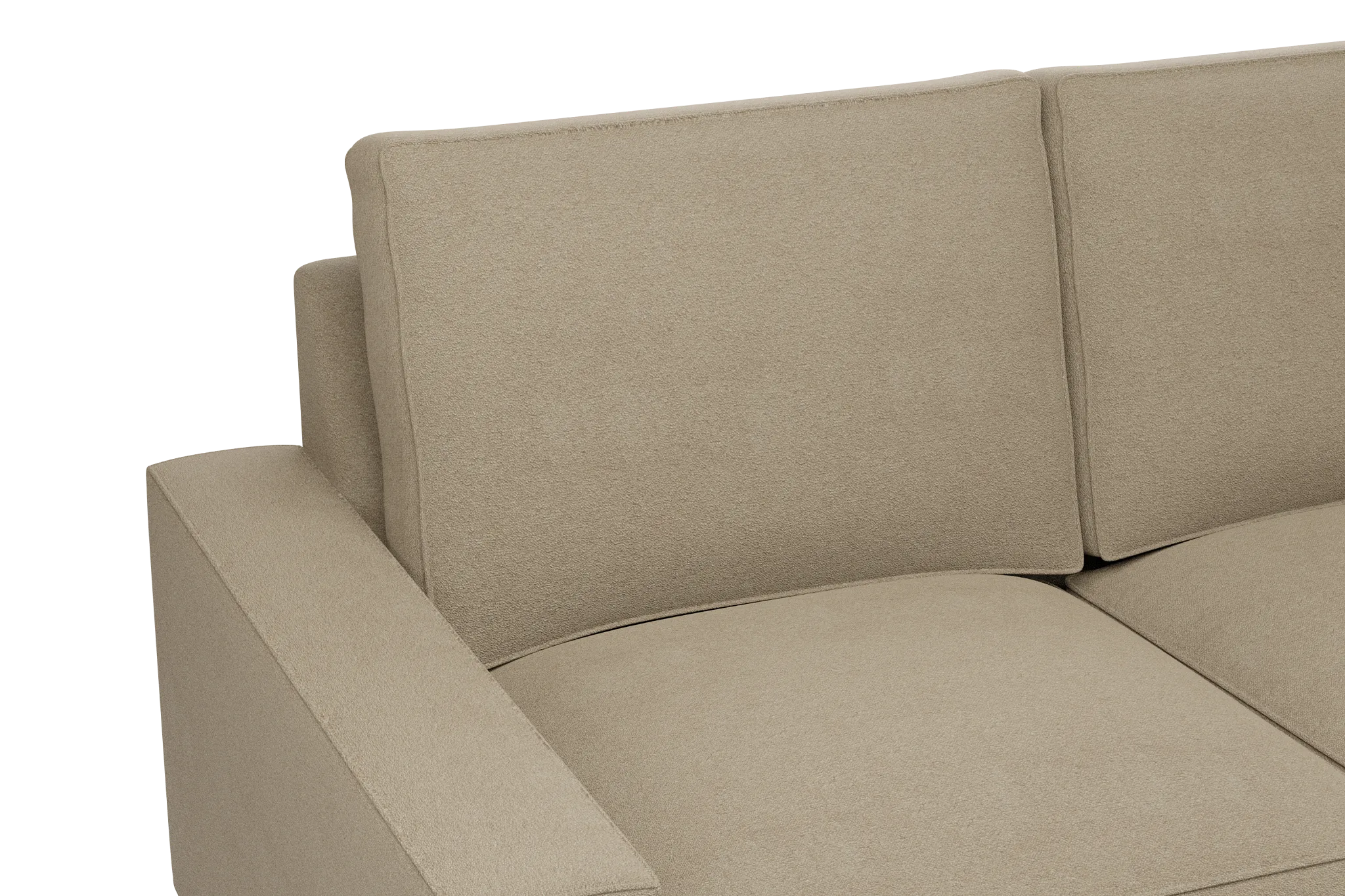 Edgewater Elite Taupe Small Two-arm Sectional
