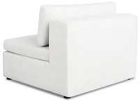 Destin Sutton White Fabric Armless Chair