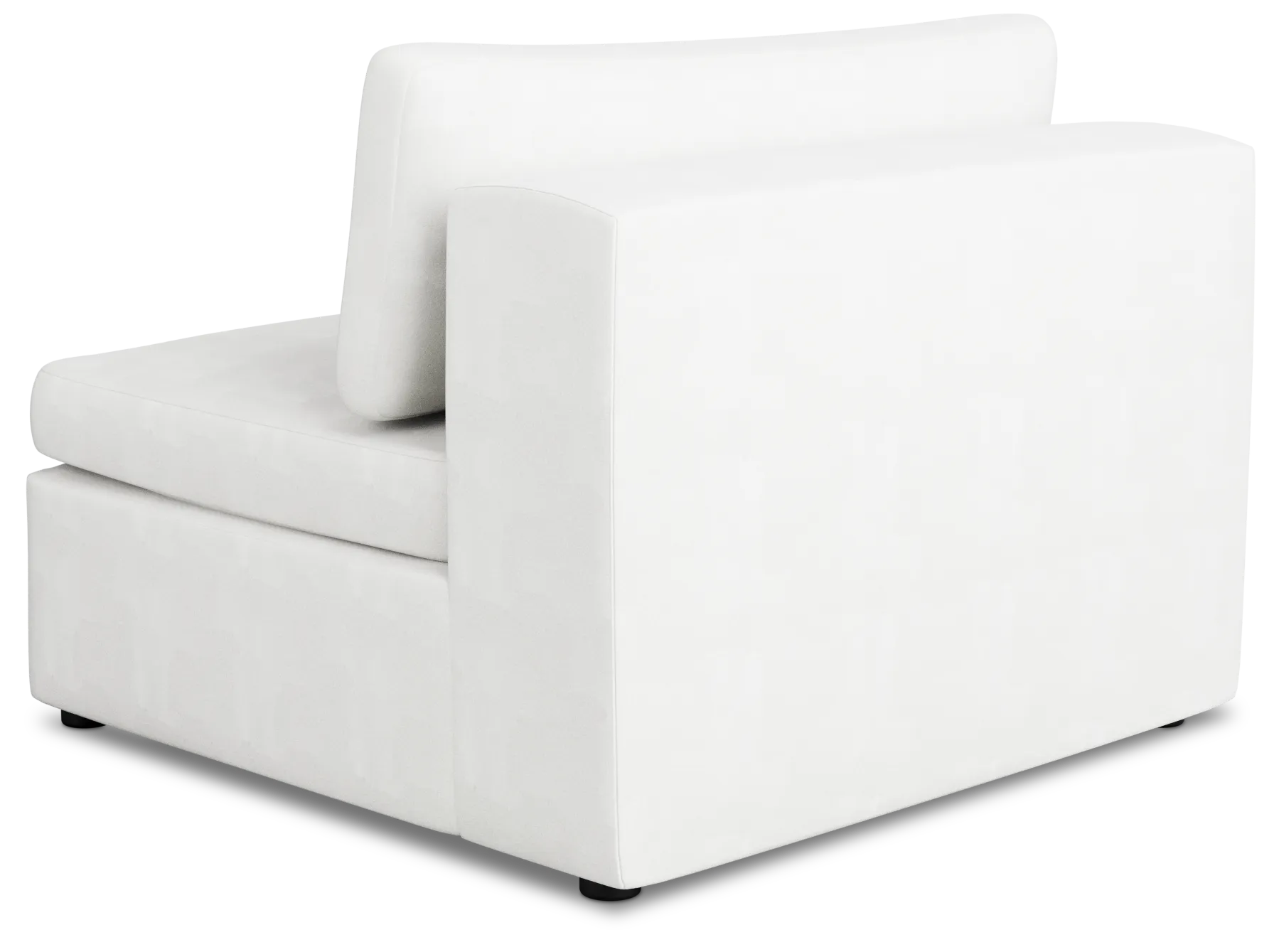 Destin Sutton White Fabric Armless Chair