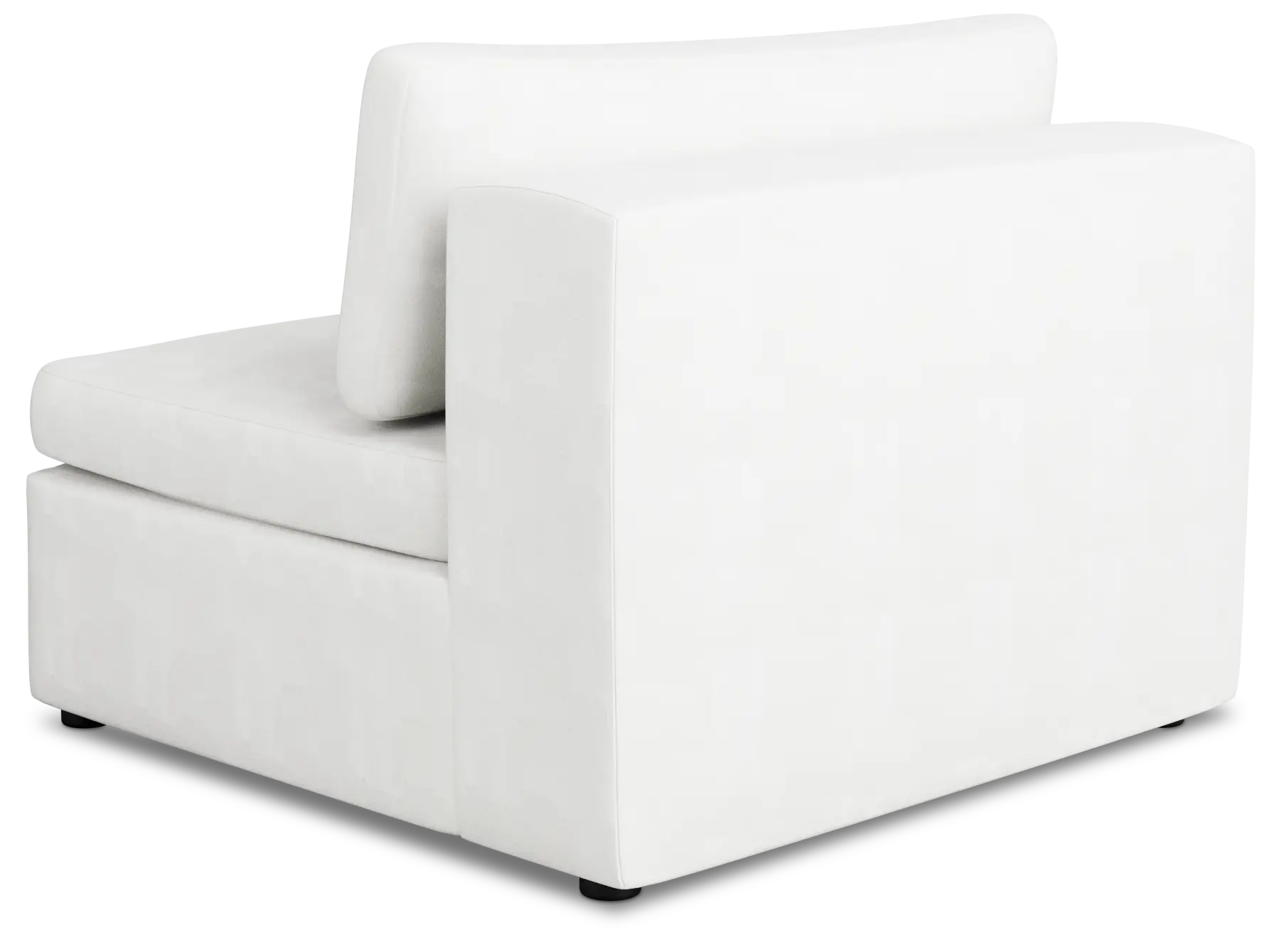 Destin Sutton White Fabric Armless Chair Destin Sutton White Fabric Armless Chair