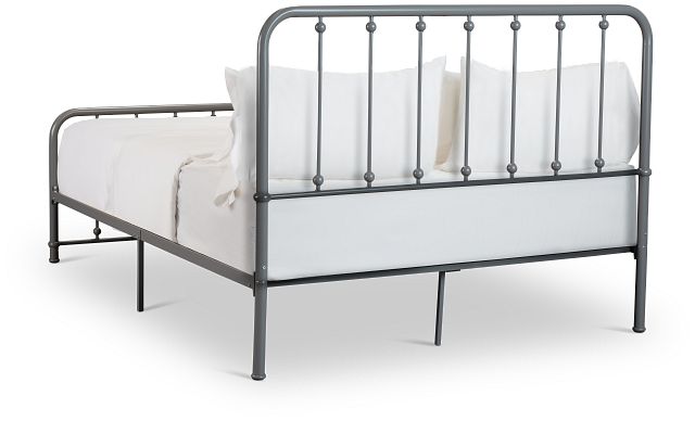 Rory Gray Metal Panel Bed