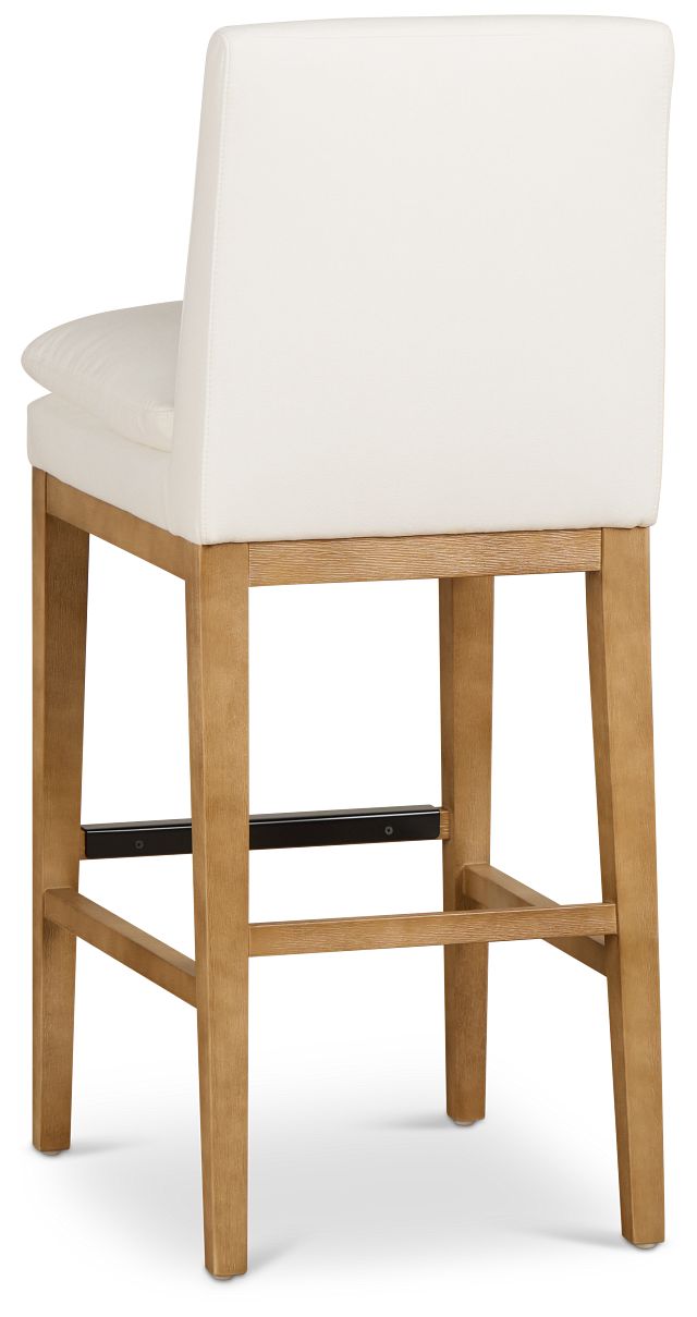 Nixon White 30" Upholstered Barstool