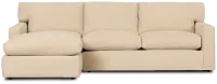 Hudson Beige Fabric Left Chaise Sectional
