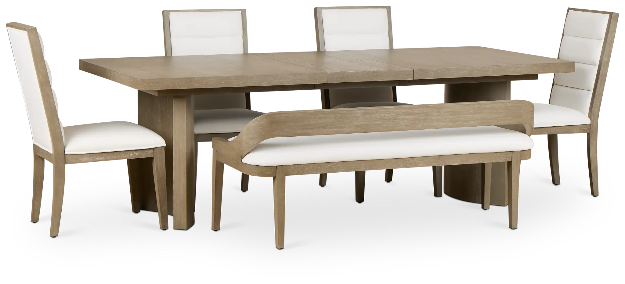Soho Light Tone Uph Table, 4 Chairs & Bench Soho Light Tone Uph Table, 4 Chairs & Bench