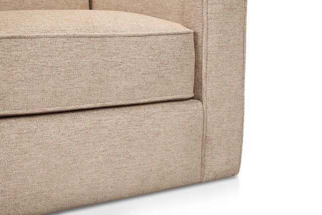 Maisie Light Brown Fabric Swivel Chair