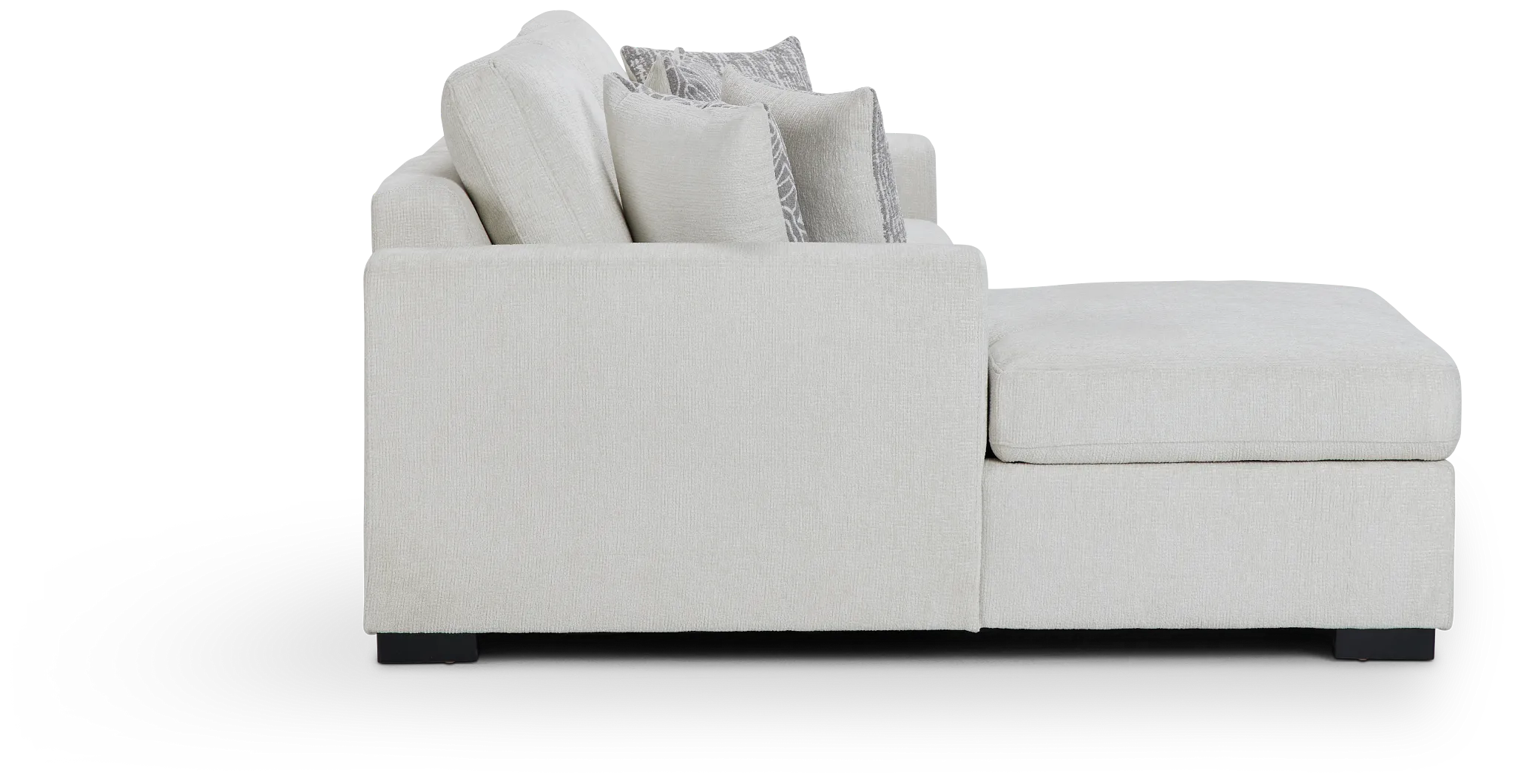 Blakely White Fabric Left Chaise Storage Sectional