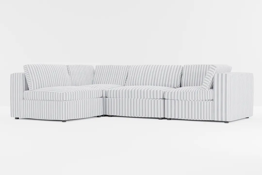 Destin Sea Lane Dark Blue Fabric 4-piece Modular Sectional Destin Sea Lane Dark Blue Fabric 4-piece Modular Sectional