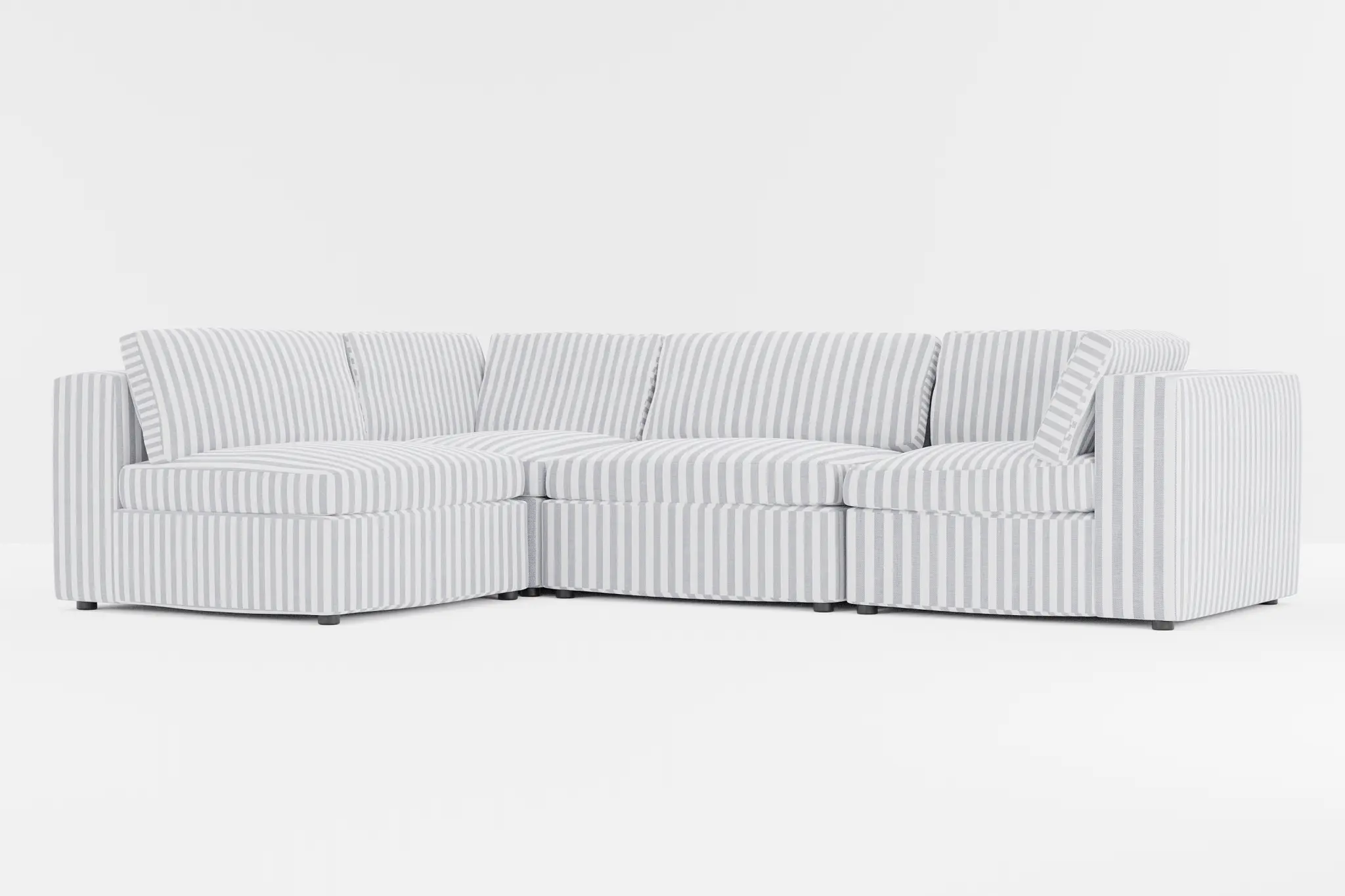 Destin Sea Lane Dark Blue Fabric 4-piece Modular Sectional Destin Sea Lane Dark Blue Fabric 4-piece Modular Sectional