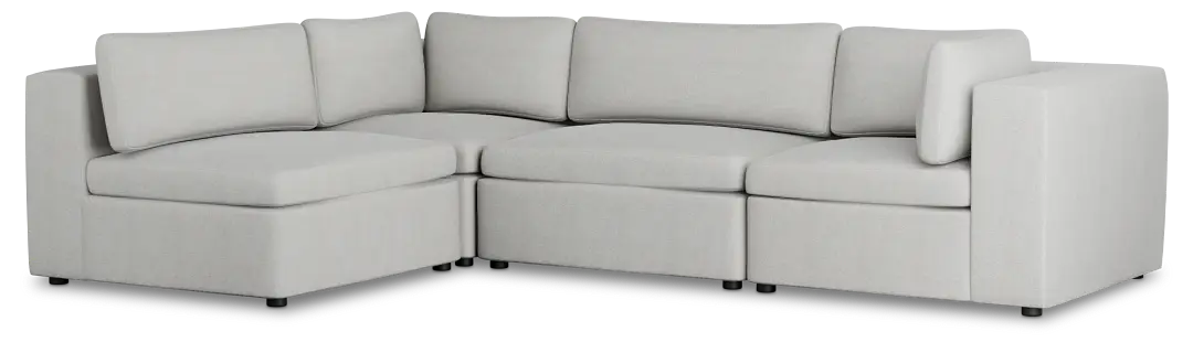 Destin Sutton Gray Fabric 4-piece Modular Sectional Destin Sutton Gray Fabric 4-piece Modular Sectional