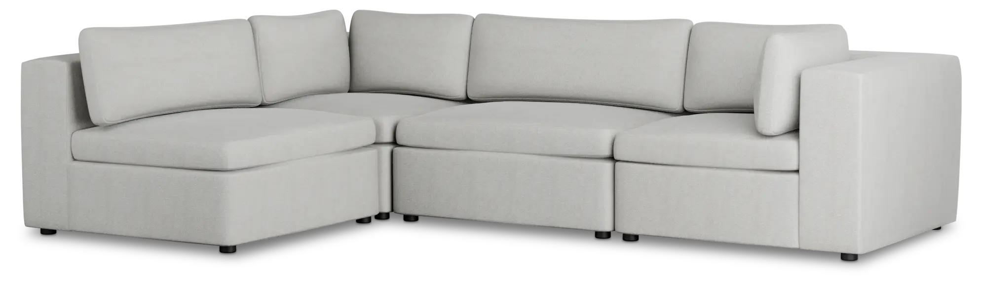 Destin Sutton Gray Fabric 4-piece Modular Sectional Destin Sutton Gray Fabric 4-piece Modular Sectional