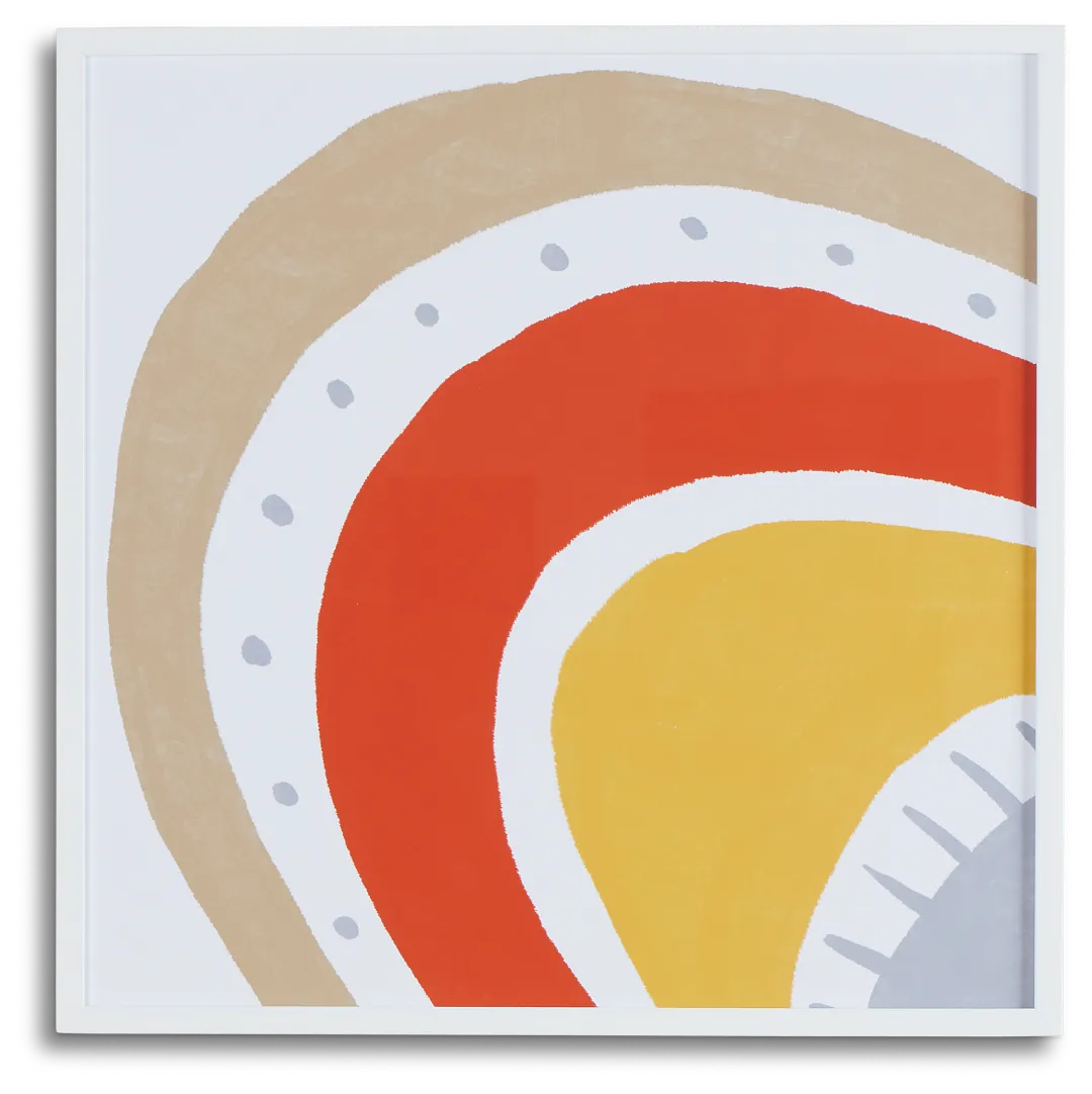 Tracee Orange Framed Wall Art